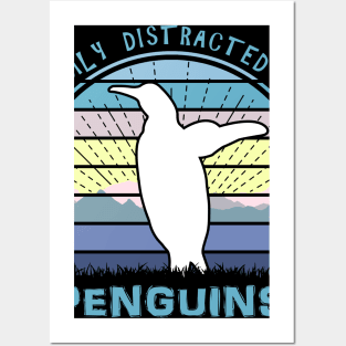 Easily Distracted By Penguins Posters and Art